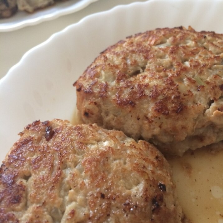 和風だしとお麩のハンバーグ